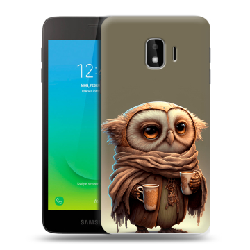 Силиконовый противоударный чехол на Samsung Galaxy J2 Core с принтом Сова Силиконовый противоударный чехол на Samsung Galaxy J2 Core с принтом Сова
