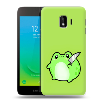 Силиконовый противоударный чехол на Samsung Galaxy J2 Core с принтом Лягушенок Силиконовый противоударный чехол на Samsung Galaxy J2 Core с принтом Лягушенок