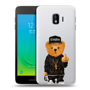 Силиконовый противоударный чехол на Samsung Galaxy J2 Core с принтом Мишка Силиконовый противоударный чехол на Samsung Galaxy J2 Core с принтом Мишка