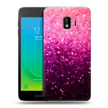 Силиконовый противоударный чехол на Samsung Galaxy J2 Core с принтом Блестки