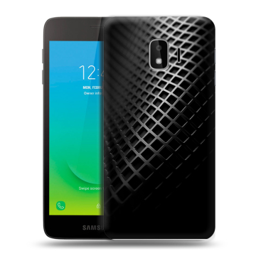 Силиконовый противоударный чехол на Samsung Galaxy J2 Core с принтом Текстура металла Силиконовый противоударный чехол на Samsung Galaxy J2 Core с принтом Текстура металла