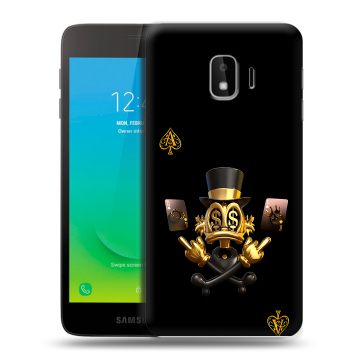Силиконовый противоударный чехол на Samsung Galaxy J2 Core с принтом Золотой скрудж макдак