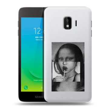 Силиконовый противоударный чехол на Samsung Galaxy J2 Core с принтом Мона Лиза Силиконовый противоударный чехол на Samsung Galaxy J2 Core с принтом Мона Лиза