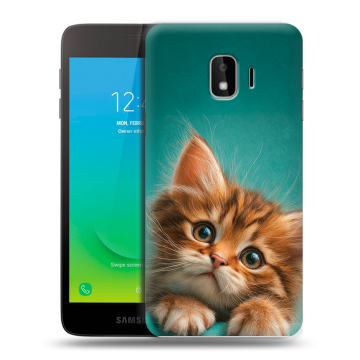 Силиконовый противоударный чехол на Samsung Galaxy J2 Core с принтом котенок Силиконовый противоударный чехол на Samsung Galaxy J2 Core с принтом котенок