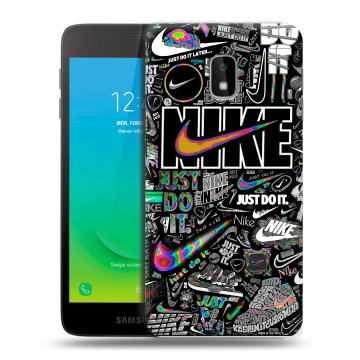 Силиконовый противоударный чехол на Samsung Galaxy J2 Core с принтом Найк