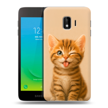 Силиконовый противоударный чехол на Samsung Galaxy J2 Core с принтом котенок Силиконовый противоударный чехол на Samsung Galaxy J2 Core с принтом котенок