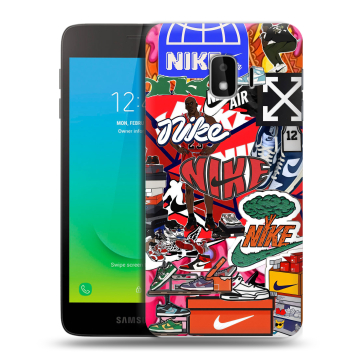 Силиконовый противоударный чехол на Samsung Galaxy J2 Core с принтом Найк Nike яркий Силиконовый противоударный чехол на Samsung Galaxy J2 Core с принтом Найк Nike яркий