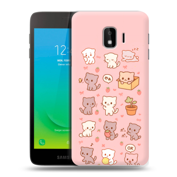 Силиконовый противоударный чехол на Samsung Galaxy J2 Core с принтом Hello Kitty Хелоу Кити Силиконовый противоударный чехол на Samsung Galaxy J2 Core с принтом Hello Kitty Хелоу Кити