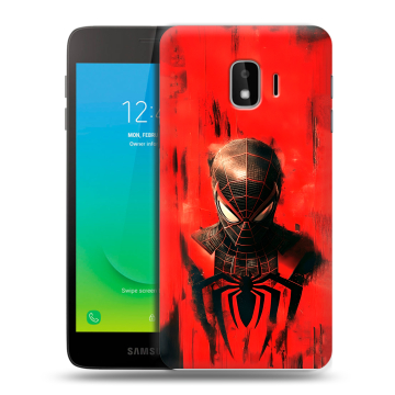 Силиконовый противоударный чехол на Samsung Galaxy J2 Core с принтом человек паук spiderman Силиконовый противоударный чехол на Samsung Galaxy J2 Core с принтом человек паук spiderman