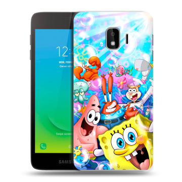 Силиконовый противоударный чехол на Samsung Galaxy J2 Core с принтом спанчбоб спанч боб Силиконовый противоударный чехол на Samsung Galaxy J2 Core с принтом спанчбоб спанч боб