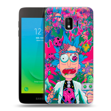Силиконовый противоударный чехол на Samsung Galaxy J2 Core с принтом Рик и Морти Rick Morty Силиконовый противоударный чехол на Samsung Galaxy J2 Core с принтом Рик и Морти Rick Morty