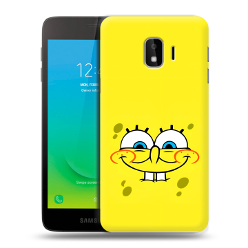 Силиконовый противоударный чехол на Samsung Galaxy J2 Core с принтом спанчбоб спанч боб