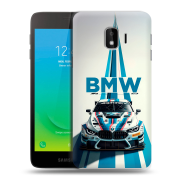 Силиконовый противоударный чехол на Samsung Galaxy J2 Core с принтом БМВ BMW Силиконовый противоударный чехол на Samsung Galaxy J2 Core с принтом БМВ BMW