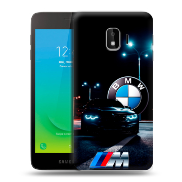 Силиконовый противоударный чехол на Samsung Galaxy J2 Core с принтом БМВ BMW