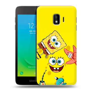 Силиконовый противоударный чехол на Samsung Galaxy J2 Core с принтом Спанч боб Спанчбоб Силиконовый противоударный чехол на Samsung Galaxy J2 Core с принтом Спанч боб Спанчбоб