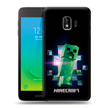 Силиконовый противоударный чехол на Samsung Galaxy J2 Core с принтом Майнкрафт Minecraft Силиконовый противоударный чехол на Samsung Galaxy J2 Core с принтом Майнкрафт Minecraft