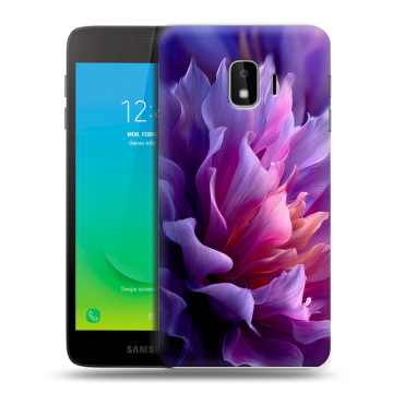 Силиконовый противоударный чехол на Samsung Galaxy J2 Core с принтом женский цветы Силиконовый противоударный чехол на Samsung Galaxy J2 Core с принтом женский цветы