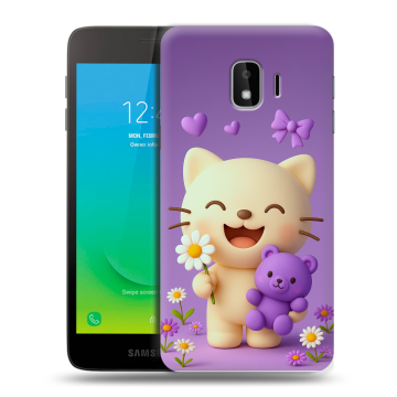 Силиконовый противоударный чехол на Samsung Galaxy J2 Core с принтом для девочек Силиконовый противоударный чехол на Samsung Galaxy J2 Core с принтом для девочек