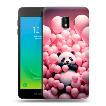 Силиконовый противоударный чехол на Samsung Galaxy J2 Core с принтом Панда Силиконовый противоударный чехол на Samsung Galaxy J2 Core с принтом Панда