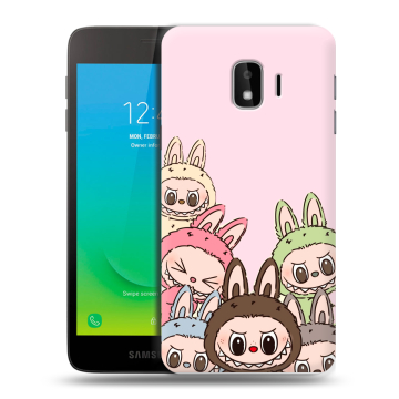 Силиконовый противоударный чехол на Samsung Galaxy J2 Core с принтом Лабубу Силиконовый противоударный чехол на Samsung Galaxy J2 Core с принтом Лабубу