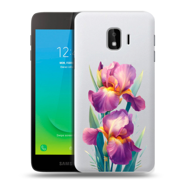 Силиконовый противоударный чехол на Samsung Galaxy J2 Core с принтом Цветы орхидеи Силиконовый противоударный чехол на Samsung Galaxy J2 Core с принтом Цветы орхидеи