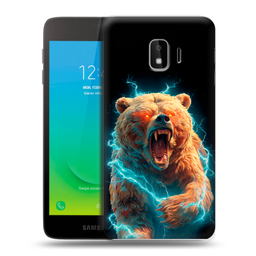 Силиконовый противоударный чехол на Samsung Galaxy J2 Core с принтом Медведь Силиконовый противоударный чехол на Samsung Galaxy J2 Core с принтом Медведь