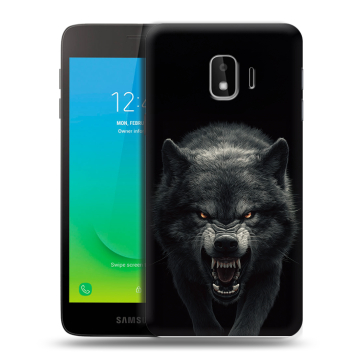 Силиконовый противоударный чехол на Samsung Galaxy J2 Core с принтом Волк Силиконовый противоударный чехол на Samsung Galaxy J2 Core с принтом Волк