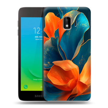 Силиконовый противоударный чехол на Samsung Galaxy J2 Core с принтом Цветы Силиконовый противоударный чехол на Samsung Galaxy J2 Core с принтом Цветы