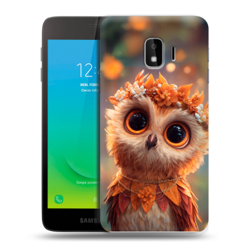 Силиконовый противоударный чехол на Samsung Galaxy J2 Core с принтом Милая сова