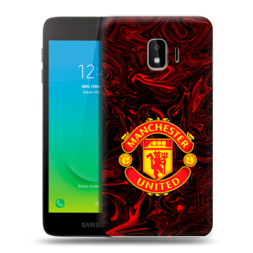 Силиконовый противоударный чехол на Samsung Galaxy J2 Core с принтом Manchester United