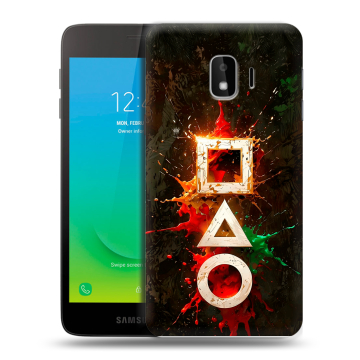 Силиконовый противоударный чехол на Samsung Galaxy J2 Core с принтом Squid Game Игра кальмара Силиконовый противоударный чехол на Samsung Galaxy J2 Core с принтом Squid Game Игра кальмара