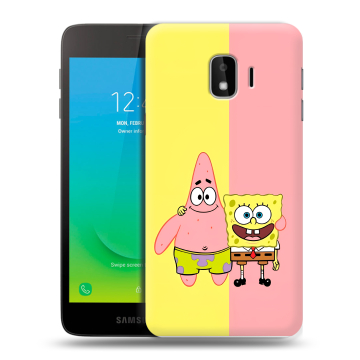 Силиконовый противоударный чехол на Samsung Galaxy J2 Core с принтом Спанч боб Спанчбоб Силиконовый противоударный чехол на Samsung Galaxy J2 Core с принтом Спанч боб Спанчбоб