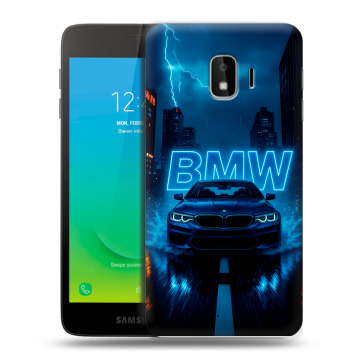 Силиконовый противоударный чехол на Samsung Galaxy J2 Core с принтом BMW БМВ Силиконовый противоударный чехол на Samsung Galaxy J2 Core с принтом BMW БМВ