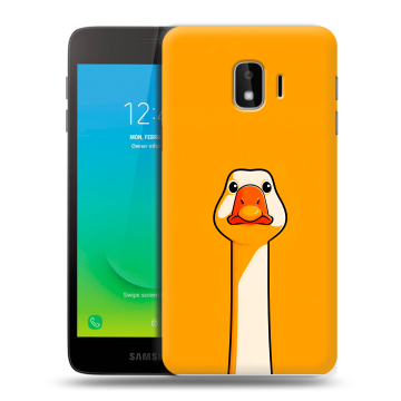 Силиконовый противоударный чехол на Samsung Galaxy J2 Core с принтом Смешная утка