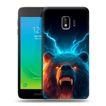 Силиконовый противоударный чехол на Samsung Galaxy J2 Core с принтом Медведь