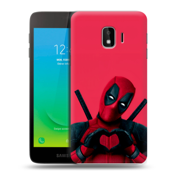 Силиконовый противоударный чехол на Samsung Galaxy J2 Core с принтом Дедпул Deadpool Силиконовый противоударный чехол на Samsung Galaxy J2 Core с принтом Дедпул Deadpool