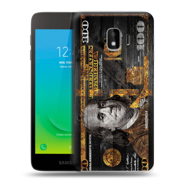 Силиконовый противоударный чехол на Samsung Galaxy J2 Core с принтом Доллар деньги Силиконовый противоударный чехол на Samsung Galaxy J2 Core с принтом Доллар деньги