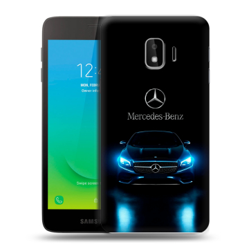 Силиконовый противоударный чехол на Samsung Galaxy J2 Core с принтом Mercedes Мерседес