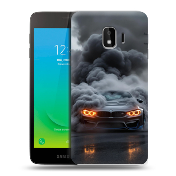 Силиконовый противоударный чехол на Samsung Galaxy J2 Core с принтом BMW БМВ