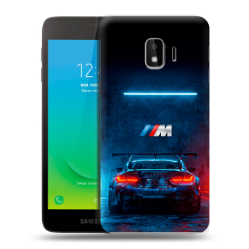 Силиконовый противоударный чехол на Samsung Galaxy J2 Core с принтом BMW БМВ Силиконовый противоударный чехол на Samsung Galaxy J2 Core с принтом BMW БМВ