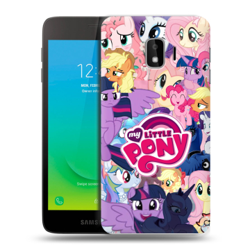Силиконовый противоударный чехол на Samsung Galaxy J2 Core с принтом My little pony Дружба чудо