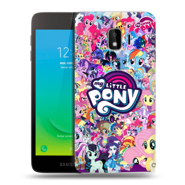 Силиконовый противоударный чехол на Samsung Galaxy J2 Core с принтом My little pony Дружба чудо Силиконовый противоударный чехол на Samsung Galaxy J2 Core с принтом My little pony Дружба чудо