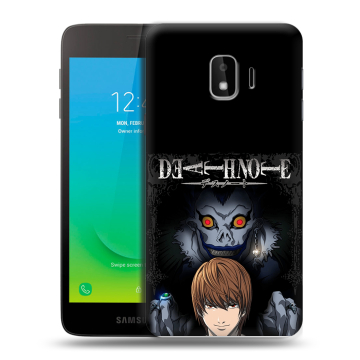 Силиконовый противоударный чехол на Samsung Galaxy J2 Core с принтом Death note Тетрадь смерти