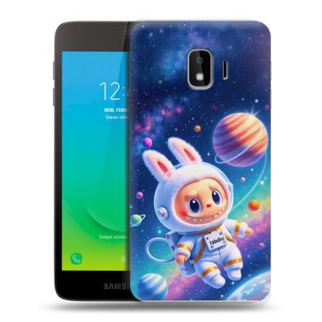 Силиконовый противоударный чехол на Samsung Galaxy J2 Core с принтом Labubu Лабубу Силиконовый противоударный чехол на Samsung Galaxy J2 Core с принтом Labubu Лабубу