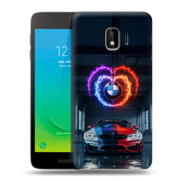 Силиконовый противоударный чехол на Samsung Galaxy J2 Core с принтом BMW БМВ Силиконовый противоударный чехол на Samsung Galaxy J2 Core с принтом BMW БМВ