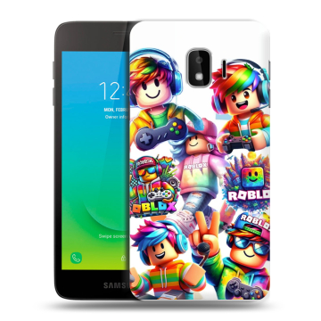 Силиконовый противоударный чехол на Samsung Galaxy J2 Core с принтом Roblox Роблокс Силиконовый противоударный чехол на Samsung Galaxy J2 Core с принтом Roblox Роблокс