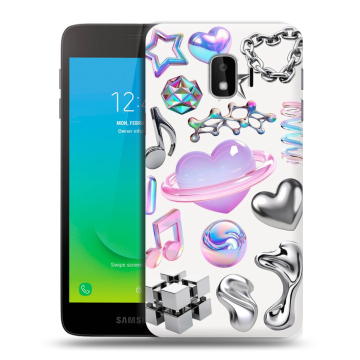 Силиконовый противоударный чехол на Samsung Galaxy J2 Core с принтом Y2K Силиконовый противоударный чехол на Samsung Galaxy J2 Core с принтом Y2K