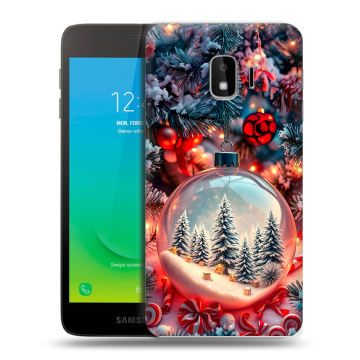 Силиконовый противоударный чехол на Samsung Galaxy J2 Core с принтом Новый год Силиконовый противоударный чехол на Samsung Galaxy J2 Core с принтом Новый год