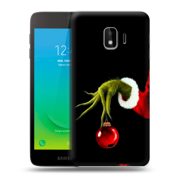 Силиконовый противоударный чехол на Samsung Galaxy J2 Core с принтом Новый год Гринч Силиконовый противоударный чехол на Samsung Galaxy J2 Core с принтом Новый год Гринч
