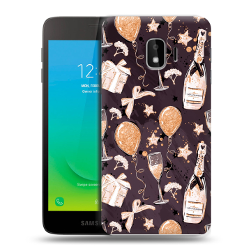 Силиконовый противоударный чехол на Samsung Galaxy J2 Core с принтом Новый год Силиконовый противоударный чехол на Samsung Galaxy J2 Core с принтом Новый год